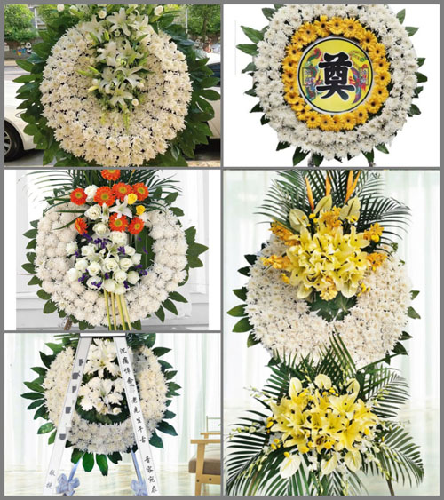 湖北孝感市应城市城北街道季墩村花圈速递